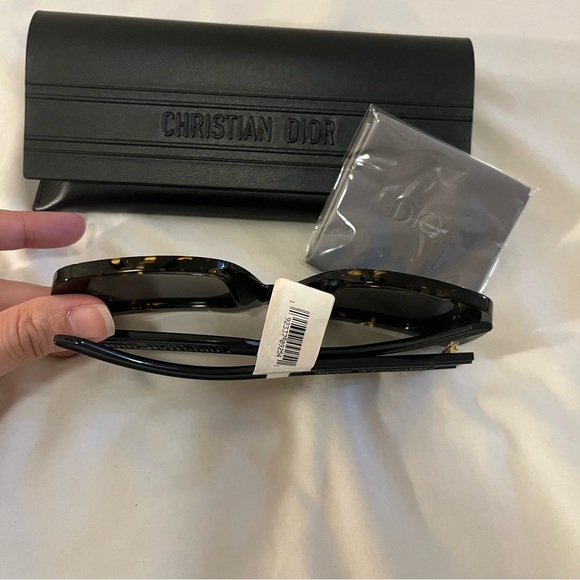 New Christian Dior "Wildior S3U" square sunglasses $470 Brown and Gray - Picture 10 of 16